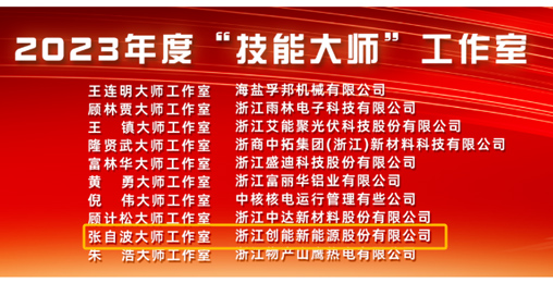 荣耀时刻——铂莱国际股份“新创焦点大师工作室”被授予2023年度“技能大师”工作室